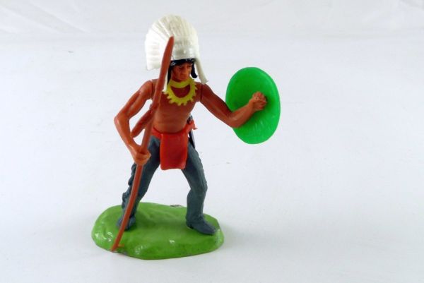 Elastolin Indian Chief standing with spear