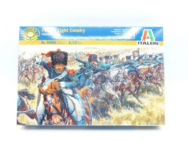 Italeri 1:72 Nap. Wars: French light-Cavalry, No. 6080 - orig. packaging, figures on cast