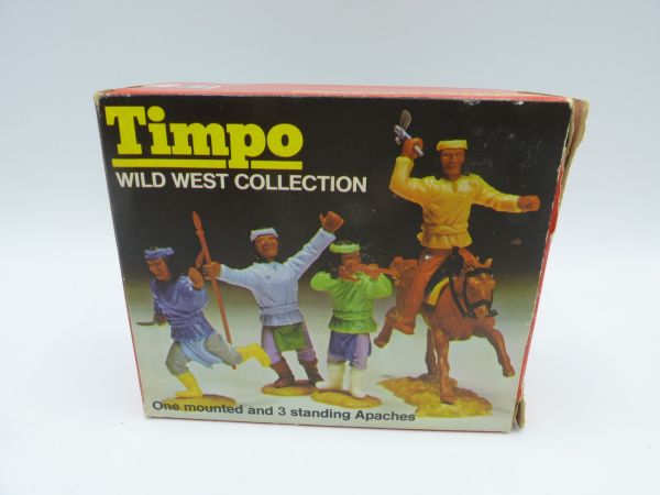 Timpo Toys Minibox Apachen, Ref. Nr. 723 (3 stehend, 1 reitend)