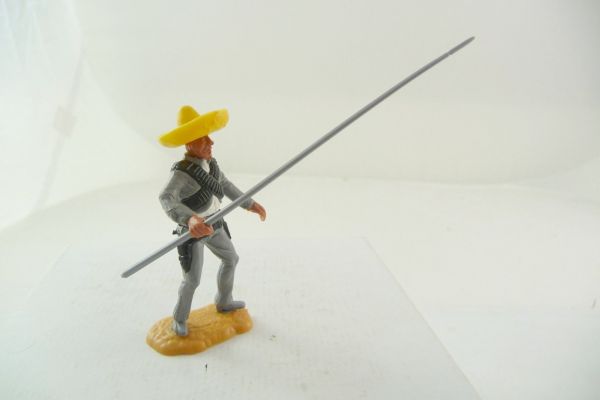 Timpo Toys Mexican standing with spear, grey/white - nice colour combination