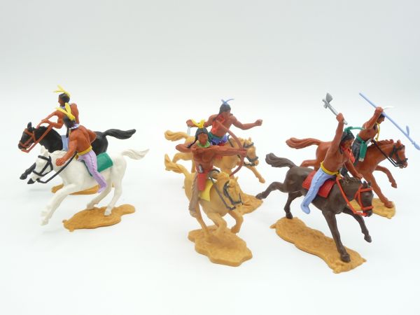 Timpo Toys Set of Indians riding version 3 (6 figures)