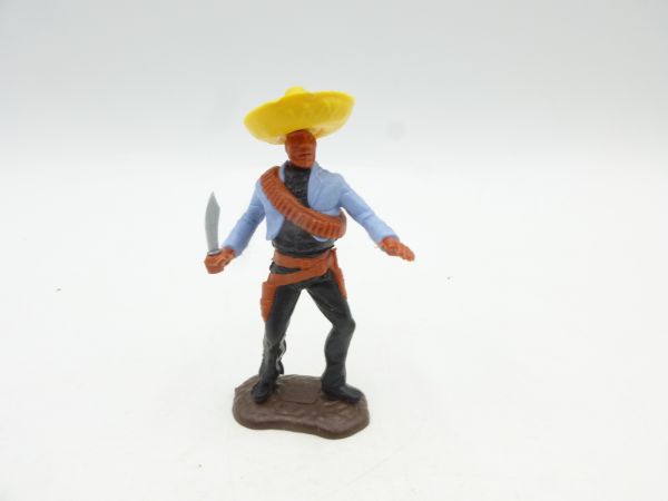 Timpo Toys Mexican standing with knife, light blue/black
