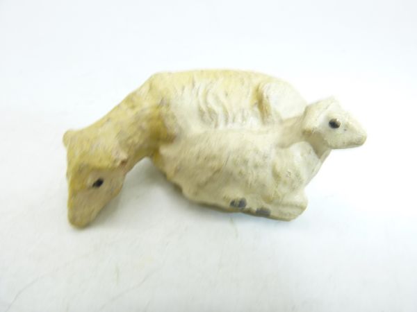 Elastolin Masse Schaf mit Lamm (Höhe 2 cm)