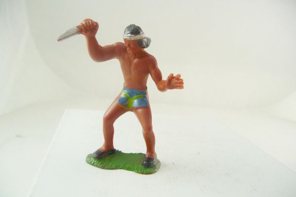Heimo Indianer stehend mit Messer - schöne frühe Figur