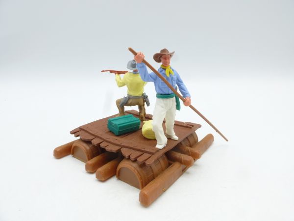 Timpo Toys Raft with 2 Cowboys