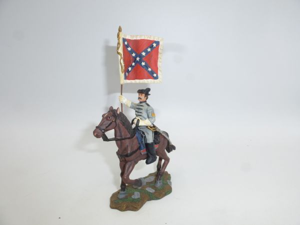 Britain Confederate Cavalry with flag - tolle Figur