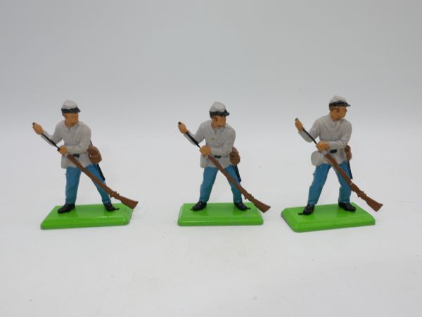 Britains Deetail 3 Southerners 2nd version standing rifle loading