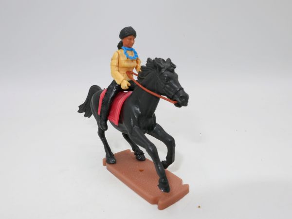 Plasty Indian woman on rare horse