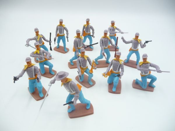 Plasty Great set of Confederate Army soldiers (13 figures)