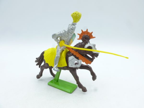 Britains Deetail Knight riding with lance, yellow