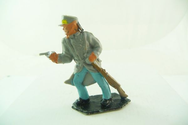 Lone Star Confederate Army soldier with rifle + pistol