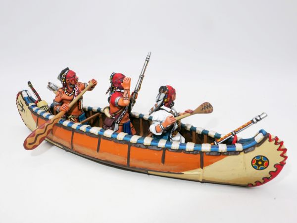 John Jenkins Woodland Indians in Canoe (3 Figuren), CAN-01 - OVP, ladenneu
