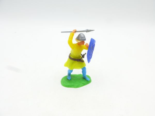 Elastolin 5,4 cm Norman standing , throwing spear + shield