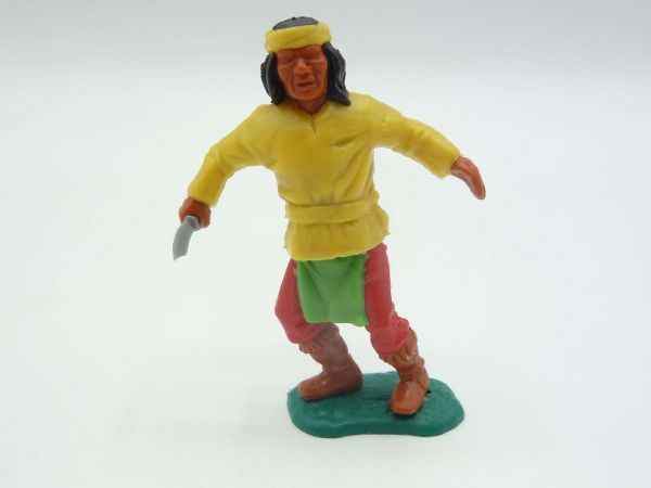 Timpo Toys Apache stehend, gelb mit Messer - tolles seltenes Unterteil