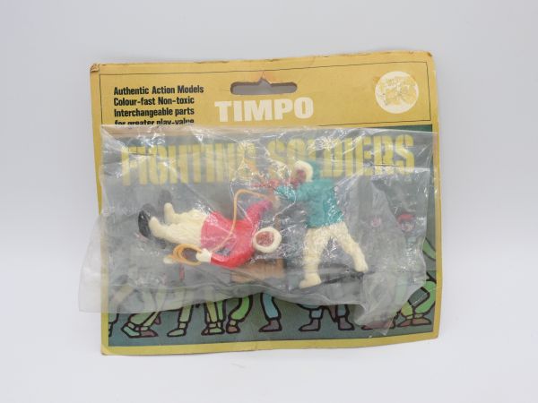 Timpo Toys Seltene Verpackung mit 3 Eskimos auf Karte