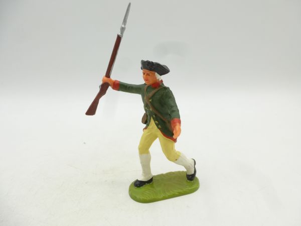 Elastolin 7 cm American Militia: Soldat mit Gewehr vorstürmend, Nr. 91432