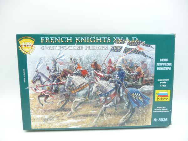 Zvezda 1:72 French Knights XV Century, No. 8036 - orig. packaging, figures on cast