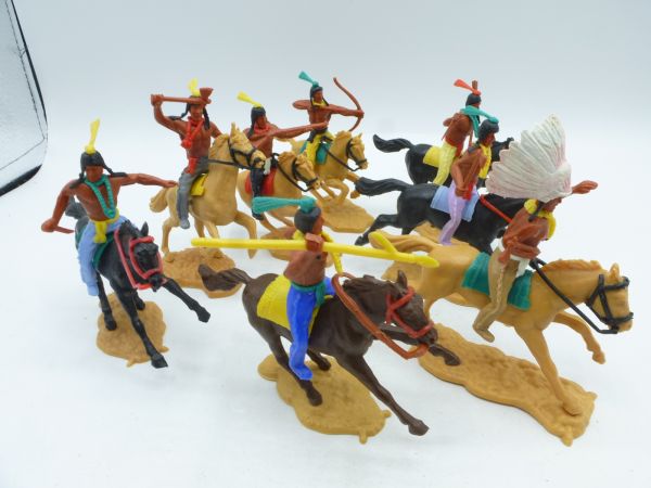 Timpo Toys Indianer 2. Version zu Pferd (8 verschiedene Figuren)