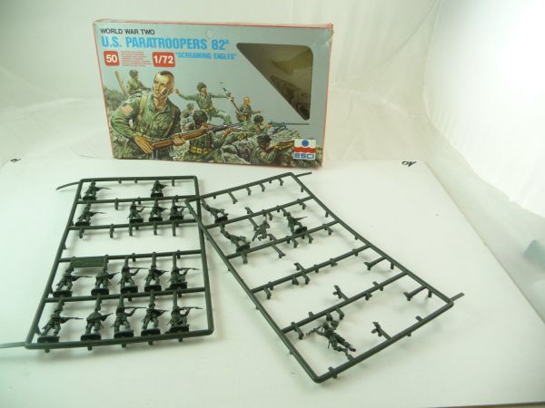 Esci 1:72 US Paratroopers 82a "Screaming Eagles", Nr. 209, 21 Teile am Guss