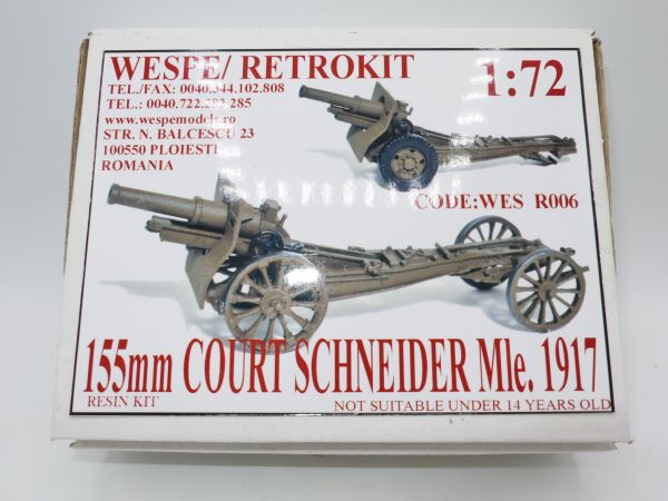 Wespe / Retrokit 155 mm (1:72), Court Schneider Mle. 1917 - OVP