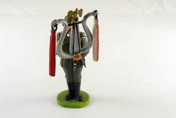 Elastolin 7 cm German Wehrmacht musician standing with with lyre No. 10255