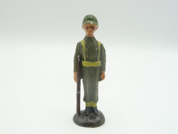 Timpo Toys Soldat, Gewehr seitlich abgestellt