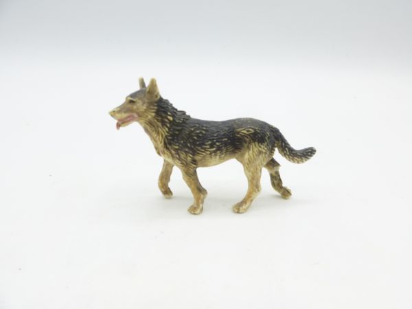 Elastolin Shepherd dog, grey/black - early figure