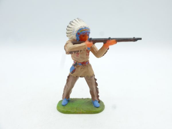 Elastolin 7 cm Indianer stehend schießend, Nr. 6840 (made in Austria)