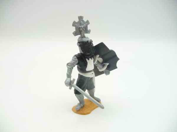 Timpo Toys Visierritter mit Schwert, schwarz/weiß