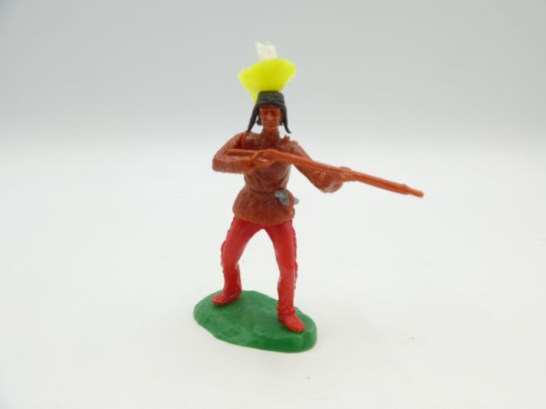 Elastolin 5,4 cm Iroquois standing, firing rifle + knife