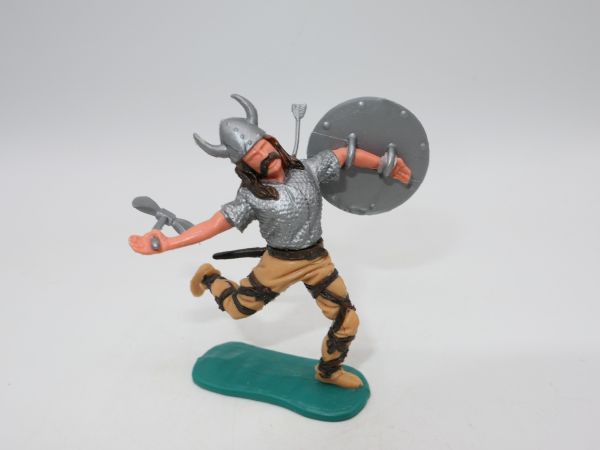 Timpo Toys Viking running hit by arrow with double battle axe