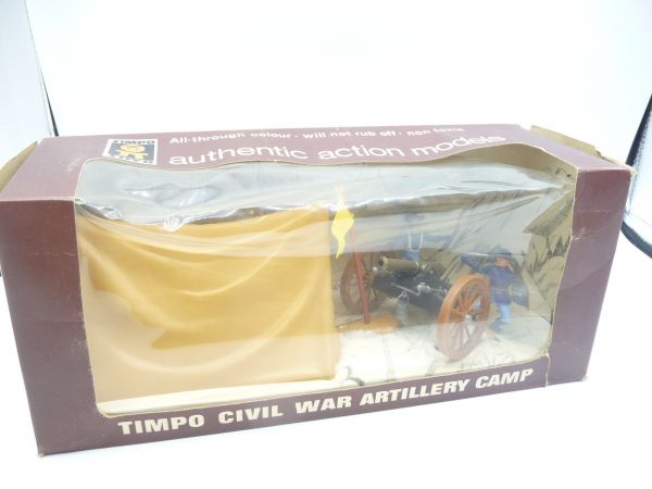 Timpo Toys Civil War Artillery Camp, Ref. No. 279 - OVP, Inhalt unbespielt