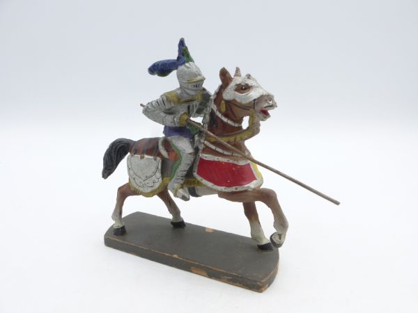 Elastolin compound Knight on horseback with lance / tournament knight - very good condition