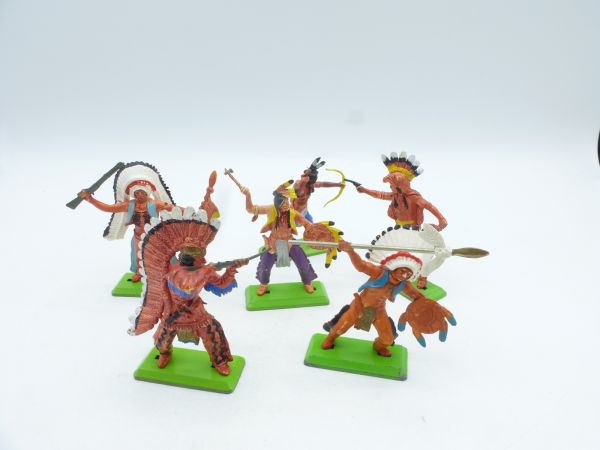 Britains Deetail Indians 2nd version (6 figures)