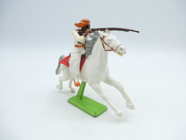 Britains Deetail Arab on horseback (white), firing rifle