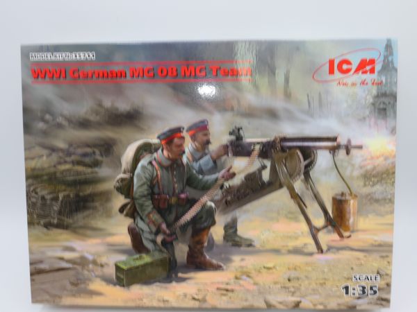 ICM 1:35 WW I German MG 08 MG Team, Nr. 35711 - OVP, am Guss