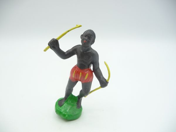 African with bow (yellow), red loincloth