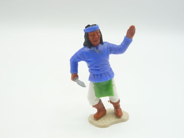 Timpo Toys Apache standing medium-blue with knife
