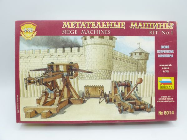 Zvezda 1:72 Siege Machines, No. 8014, Kit No. 1 - orig. packaging, partly on cast