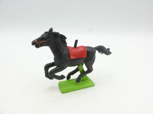Britains Deetail Horse galloping, black, red blanket