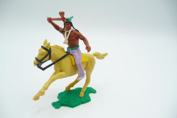 Timpo Toys Indian 2nd version riding striking with tomahawk