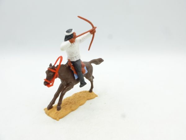 Timpo Toys Apache reitend weiß (Bogenschütze), schwarze Hose