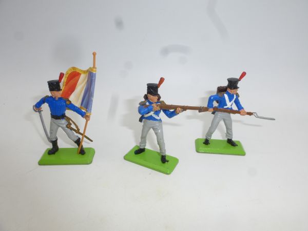 Britains Deetail Waterloo 3 französische Soldaten stehend schießend