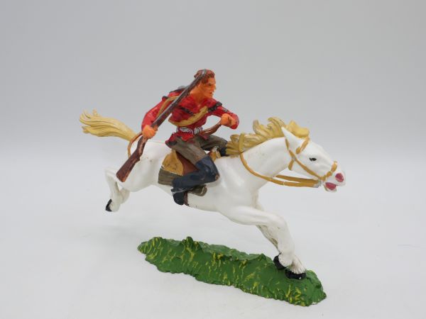 Elastolin 7 cm Cowboy zu Pferd mit Gewehr, Nr. 6980