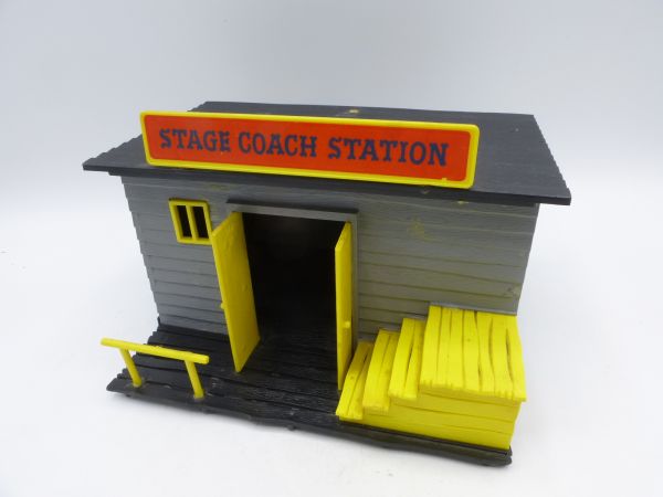 Timpo Toys Stage Coach Station, grau/schwarz/zitronengelb