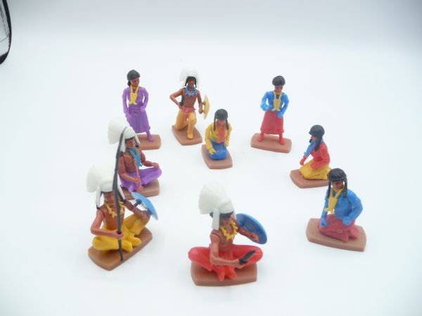 Plasty Indian camp (9 figures)