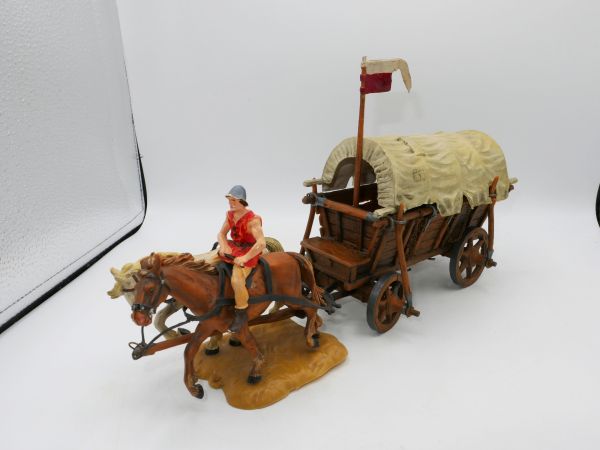 Elastolin 7 cm Norman chariot, 2-horse, No. 9872