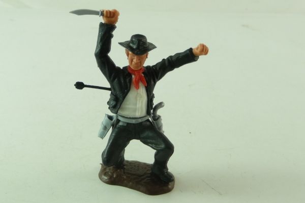 Timpo Toys Cowboy 3rd version, hit by arrow, black