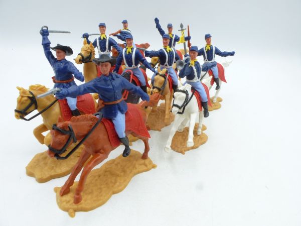 Timpo Toys Union Army Soldier 2nd version on horseback (9 figures) - nice set
