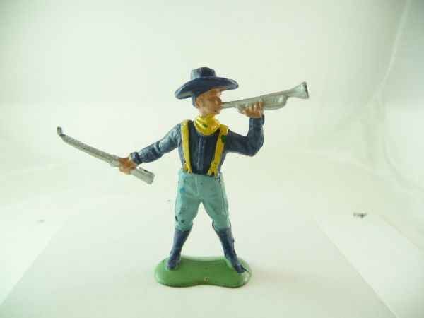 Crescent Union Army soldier with trumpet and rifle - condition see photos
